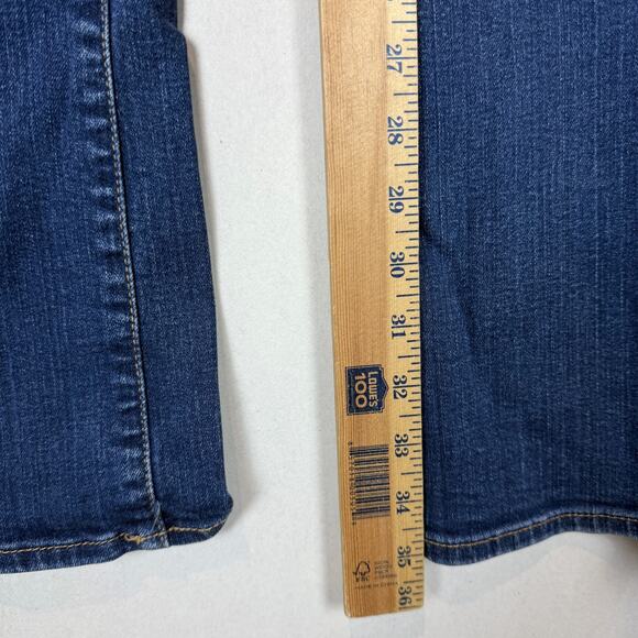Eddie Bauer Jeans Womens 12T Blue Denim Curvy 5-Pockets Bootcut Leg Zip Fly - Picture 12 of 16